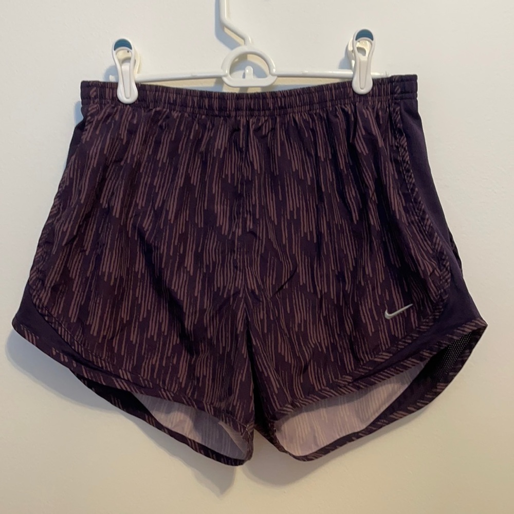 Purple Nike dri-fit tempo shorts